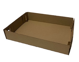 Item No  298 No Wax Corrugated Tray with Folding Tabs, brown, 1,400 pack