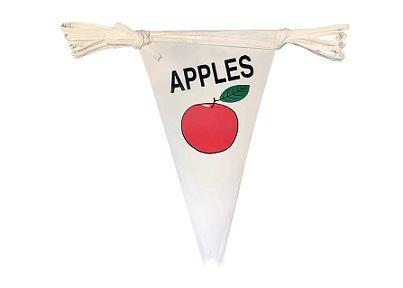 Item No. 321  "Apple" Indoor/Outdoor Pennant