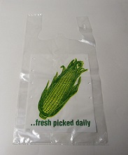 Item No 392 Bag T-Shirt Corn 1/6 Size Poly 500 pack