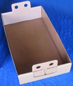 Item No. 422 U-Pick Berry Tray, 8 Quart Waxed Corrugated Cardboard Picking Flat, Finger Grip, 500 pack