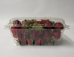 Item No 446  Quart Vented Clam Hinge Berry Container, one pounder, 500 pack