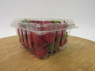 1LB Vented Hinged Plastic Grape, Tomato containers - 500/Case