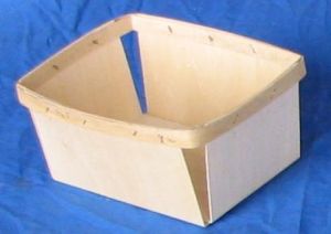 Item No 465 2 Quart, Wood Till, Rectangle,Tapered Sides, 9 " x 5 1/4" x 3 3/8 ", 250 Pack