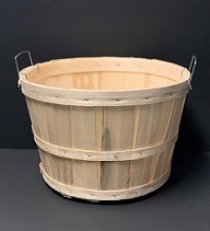 Item No 468  1/2 Bushel Basket, Natural Wood, 12 pack