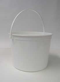 Item No 475  Five Quart Pail, HDPE plastic, white, 120 pack