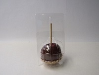 Item No 478  Caramel Apple Container, 3 3/8" diameter, clear plastic 1,000 pack