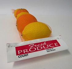 Item No 485  5 lb, 23", Fresh Produce Header Orange Mesh Bag, 1000 Pack