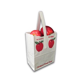 Item No 530,  1/4 Peck Wet-Strength Paper Apple Bag 500 pack