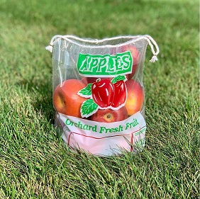 Item No 540  Half Peck, Apple draw cord Vented Bag, 1,000 pack