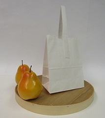 Item No 549  1/4 peck Wet Strength White Paper Tote Bag 500 pack