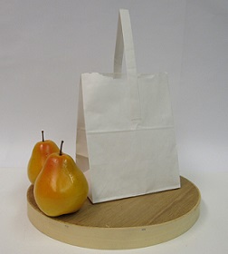 Item No 550    1/2 peck Wet Strength White Paper Tote Bag 500 pack