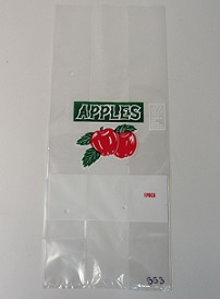 Item No 553  10 LB, 1 Peck, Vented Plastic Apple Bag, 500 Pack
