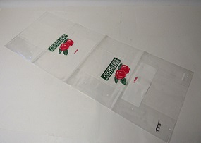 Item No 555  Gusset Apple Bag, clear, 1 bushel, 40 pounds 200 pack