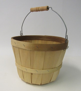 Peck Wood Basket w/Handle (50 pack) - Glacier Valley Enterprises