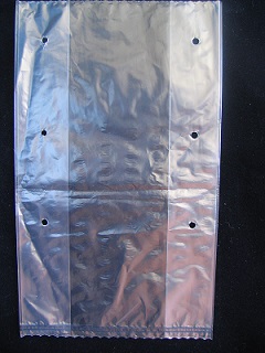 Item No 590  Poly Bucket Liner, Clear Plastic Vented , 1/4 peck, 750 pack