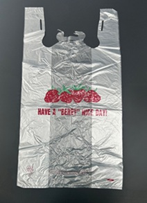 Item No 595 Bag T-Shirt Strawberries, Poly Clear 1,000 pack