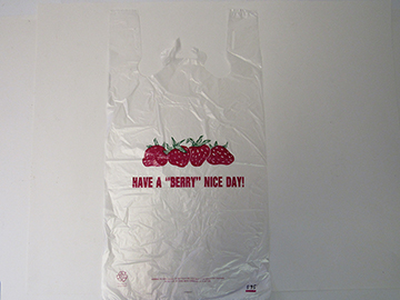 Item No 595 Bag T-Shirt Strawberries, Poly Clear 1,000 pack