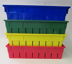 Item No 697  Nestable/Stackable Produce Lug, 6 pack