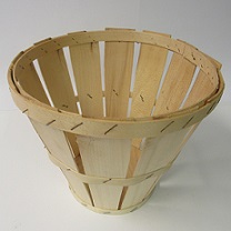 Item No 815  Peck Wood Basket, Natural, Hard Bottom, 12 pack
