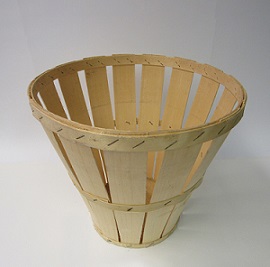 Item No 816  1/2 Bushel Wood Basket, 12 pack