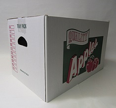  Item No 826  Bushel Carton Cover, Corrugated, "Quality Apples", 500 pack