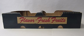 Item No 842  Eight Quart Wax Outside Flat, "Flavor Fresh Fruits" 350 pack
