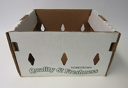 Item No 851  25 lb, 1/2 Bushel White Produce Carton, 350 pack