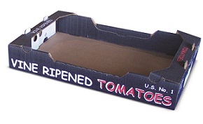 Item No 854  15 Lb. Stackable Produce Tray, "Vine Ripened Tomatoes", 250 pack