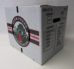 Item No 886  1 1/9 Bushel Vegetable/Produce Carton, Vented, 560 pack