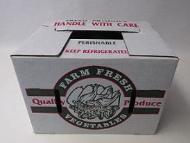 Item No 895  1/2 Bushel Wax Vegetable Produce Box  600 pack
