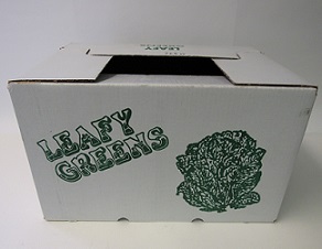 Item No 896  Cascaded Wax Carton, "Leafy Greens",  2,950 cubic inches, 280 pack