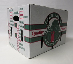 Item No 897  1 1/9 Bushel Vegetable/ Produce Carton, Cascaded Wax, 560 pack