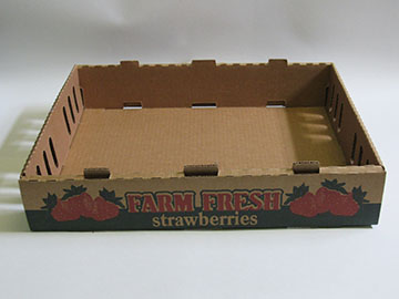 Item No 915,  8 quart / 1 pound Strawberry Corrugated Tray, 500 pack