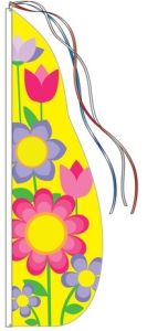 Item No P13FLR  Flowers Feather Flag