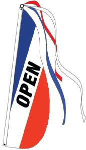 Item No P13OPEN Open Feather Flag