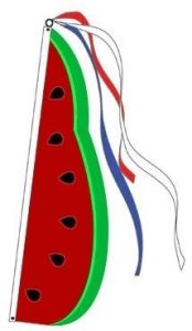 Item No P13WAT  Watermelon Feather Flag