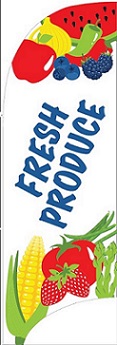 Item No P7PROFR  Tail Flag, Fresh Produce, 7 Feet Tall 