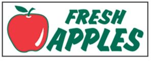 Item No P8APPFR "Fresh Apples" 3 ft x 8 ft Banner