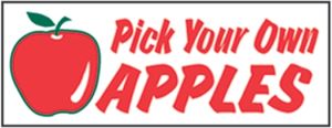 Item No P8APPPYOR "Pick Your Own Apples" Banner