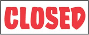 Item No P8CLOSED  "Closed" Banner
