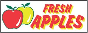 Item No P8APP2FRHD "Fresh Apples" Heavy Duty Banner