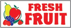 Item No P8FRUFRHD "Fresh Fruit" Heavy Duty Banner