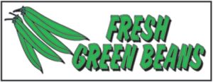 Item No P8GBNFRHD "Fresh Green Beans" Heavy Duty Banner 