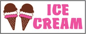 Item No P8ICRHD "Ice Cream" 3 ft x 8 ft Heavy Duty Banner