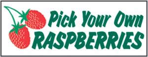 Item No P8RASPYOHD "Pick Your Own Raspberries" Heavy Duty Banner