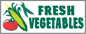 Item No P8VEGFRHD "Fresh Vegetables" Heavy Duty Banner