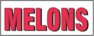 Item No P8MELHD "Melons" Heavy Duty 3 ft x 8 ft Banner 