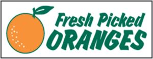 Item No P8ORFRPICK "Fresh Picked Oranges" Banner