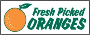 Item No P8ORFRPICK "Fresh Picked Oranges" 3 ft x 8 ft Banner