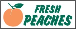 Item No P8PCHFR "Fresh Peaches" Banner